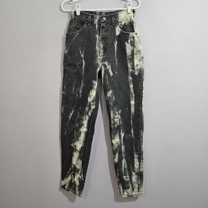 Custom Upcycled Tie Dyed Lee Riveted Straight Leg Jeans